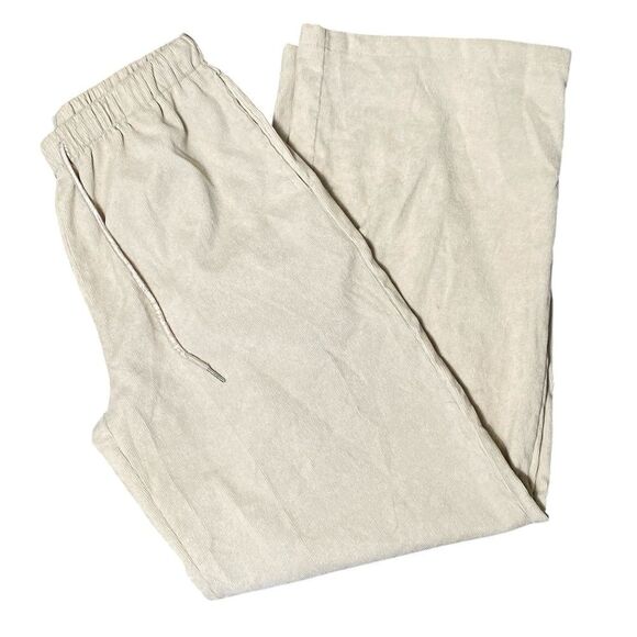 PrettyLittleThing Elastic Waist Wide Leg CorduroybPants Women's Size 10 - Picture 1 of 8